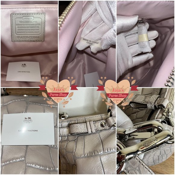 💝Coach Embossed Exotic Leather Satchel & Shoulder Purse💝 - Picture 11 of 17